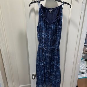 Lucky Brand Blue Paisley Midi Dress